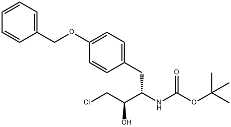 tert-Butyl (2S,3R)-1-(4-(benzyloxy)phenyl)-4-chloro-3-hydroxybutan-2-ylcarbamate Struktur