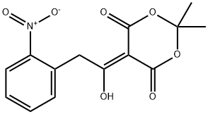 1,3-Dioxane-4,6-dione, 5-[1-hydroxy-2-(2-nitrophenyl)ethylidene]-2,2-dimethyl- Struktur