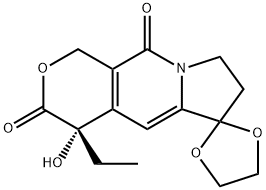 CHUGAI-01
(4'S)-4'-ethyl-1',4',7',8'-tetrahydro-4'-hydroxy-3'H,10'H-spiro[1,3-dioxolane-2,6'-pyrano[3,4-f]indolizine]-3',10'-dione