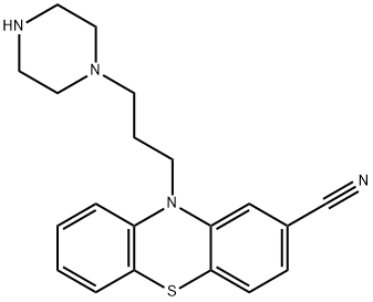 10-[3-(1-Piperazinyl)propyl]-10H-phenothiazine-2-carbonitrile dihydrochloride Struktur