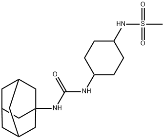 N-(4-(3-(Adamantan-1-yl)ureido)cyclohexyl)methanesulfonamide Struktur