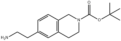 2(1H)-Isoquinolinecarboxylic acid, 6-(2-aminoethyl)-3,4-dihydro-, 1,1-dimethylethyl ester Struktur