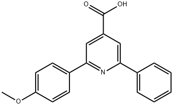 JR-9100, 2-(4-Methoxyphenyl)-6-phenylpyridine-4-carboxylic acid, 97% Struktur