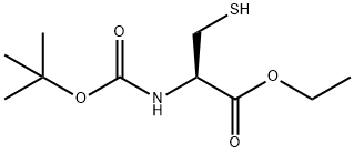 L-Cysteine, N-[(1,1-dimethylethoxy)carbonyl]-, ethyl ester Struktur