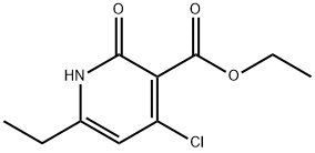 Ethyl 4-chloro-6-ethyl-2-oxo-1,2-dihydropyridine-3-carboxylate Struktur