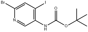 (6-Bromo-4-iodo-pyridin-3-yl)-carbamic acid tert-butyl ester Struktur