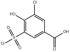 3-Chloro-5-(chlorosulfonyl)-4-hydroxybenzoic acid Struktur