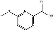 4-(Methylsulfanyl)pyrimidine-2-carboxylic Acid Struktur