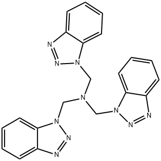 1H-Benzotriazole-1-methanamine, N,N-bis(1H-benzotriazol-1-ylmethyl)- Struktur