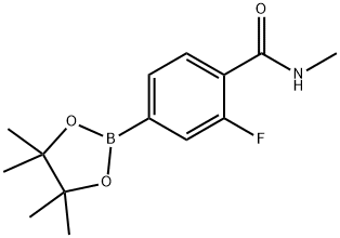 Benzamide, 2-fluoro-N-methyl-4-(4,4,5,5-tetramethyl-1,3,2-dioxaborolan-2-yl)- Struktur