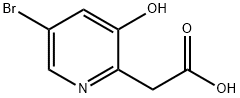 2-Pyridineacetic acid, 5-bromo-3-hydroxy- Struktur