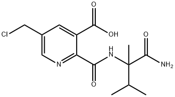 3-Pyridinecarboxylic acid, 2-[[[1-(aminocarbonyl)-1,2-dimethylpropyl]amino]carbonyl]-5-(chloromethyl)-