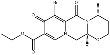 (4R,12aS)-7-Bromo-3,4,6,8,12,12a-hexahydro-4-methyl-6,8-dioxo-2H-pyrido[1'',2'':4,5]pyrazino[2,1-b][1,3]oxazine-9-carboxylic Acid Ethyl Ester Struktur