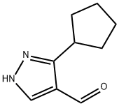 1H-Pyrazole-4-carboxaldehyde, 3-cyclopentyl-, 1247655-20-4, 結(jié)構(gòu)式