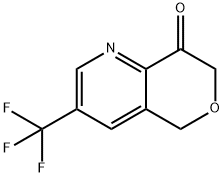 5H-Pyrano[4,3-b]pyridin-8(7H)-one, 3-(trifluoromethyl)- Struktur