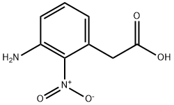 Benzeneacetic acid, 3-amino-2-nitro- Struktur