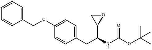 tert-Butyl (S)-2-(4-(benzyloxy)phenyl)-1-((R)-oxiran-2-yl)ethylcarbamate Struktur