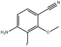 Benzonitrile, 4-amino-3-fluoro-2-methoxy- Struktur