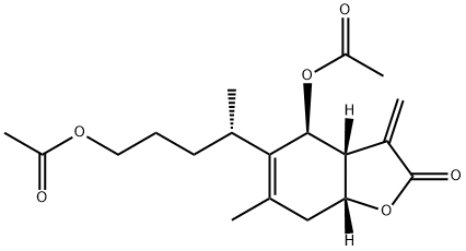 Di-O-acetylbritannilactone Struktur