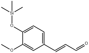 4-Hydroxy-3-methoxycinnamaldehyde, trimethylsilyl derivative Struktur