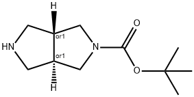 tert-butyl (3as,6as)-rel-octahydropyrrolo[3,4-c]pyrrole-2-carboxylate Struktur