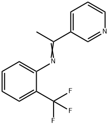 N-<1-(3-pyridyl)ethylidene>-2-(trifluoromethyl)aniline Struktur