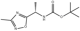 Carbamic acid, N-[(1S)-1-(3-methyl-1,2,4-oxadiazol-5-yl)ethyl]-, 1,1-dimethylethyl ester Struktur