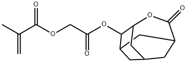 2-Propenoic acid, 2-methyl-, 2-oxo-2-[(5-oxo-4-oxatricyclo[4.3.1.13,8]undec-2-yl)oxy]ethyl ester Struktur