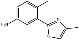 4-Methyl-3-(4-methyl-1,3-oxazol-2-yl)aniline Struktur