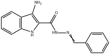 2-benzyliden-1-(3-aminoindol)-2-carbohydrazide Struktur