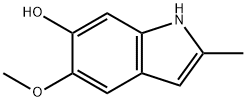 6-Hydroxy-2-methyl-5-methoxyindole Struktur