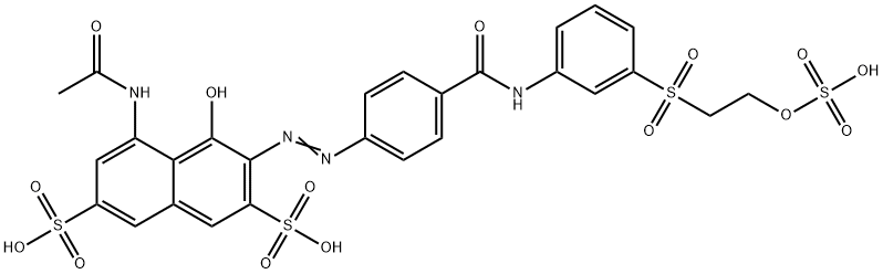 7-Naphthalenedisulfonic acid, 5-(acetylamino)-4-hydroxy-3-[[4-[[[3-[[2-(sulfooxy)ethyl]sulfonyl]phen2 Struktur