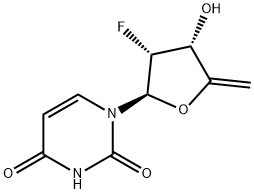 4',5'-Didehydro-2',5'-dideoxy-2'-fluorouridine Struktur