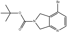 6H-Pyrrolo[3,4-b]pyridine-6-carboxylic acid, 4-bromo-5,7-dihydro-, 1,1-dimethylethyl ester Struktur