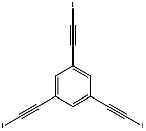 Benzene, 1,3,5-tris(2-iodoethynyl)- Struktur