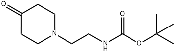 Carbamic acid, N-[2-(4-oxo-1-piperidinyl)ethyl]-, 1,1-dimethylethyl ester Struktur