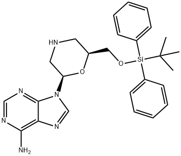 7-O-(tert-butyldiphenylsilyl)morpholinoadenosine Struktur