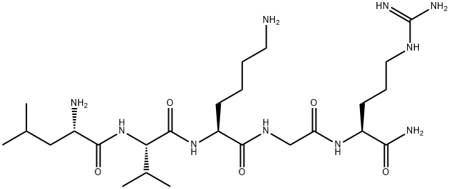 L-Argininamide, L-leucyl-L-valyl-L-lysylglycyl- Structure