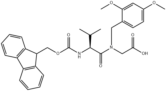 FMoc-Val-(DMb)Gly-OH Struktur