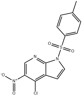 1H-Pyrrolo[2,3-b]pyridine, 4-chloro-1-[(4-methylphenyl)sulfonyl]-5-nitro- Struktur