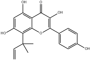 8-(1,1-Dimethyl-2-propenyl)kaempferol Struktur