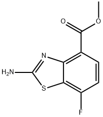 methyl 2-amino-7-fluoro-1,3-benzothiazole-4-carboxylate Struktur