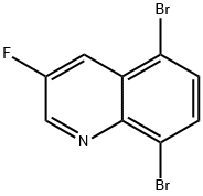 5,8-Dibromo-3-fluoroquinoline Struktur