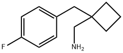 1-[(4-Fluorophenyl)methyl]cyclobutylmethanamine Struktur