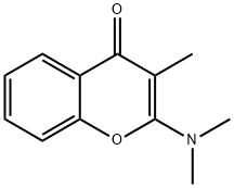 4H-1-Benzopyran-4-one, 2-(dimethylamino)-3-methyl- Struktur