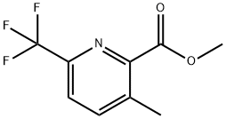 2-Pyridinecarboxylic acid, 3-methyl-6-(trifluoromethyl)-, methyl ester Struktur