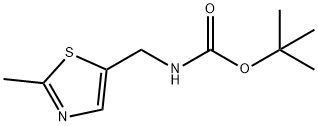 Carbamic acid, N-[(2-methyl-5-thiazolyl)methyl]-, 1,1-dimethylethyl ester Struktur