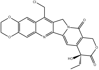 7-(Chloromethyl)-10,11-(ethylenedioxy)-(20S)-camptothecin Struktur