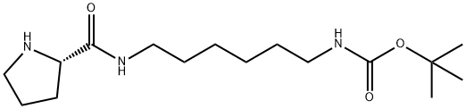 (S)-tert-butyl (6-(pyrrolidine-2-carboxaMido)hexyl)carbaMate Struktur