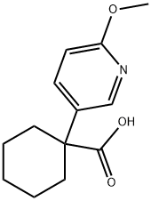 Cyclohexanecarboxylic acid, 1-(6-methoxy-3-pyridinyl)- Struktur